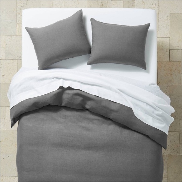 Full/Queen Hemp Duvet & Sham Set Dark Gray - Casaluna - Picture 4 of 6
